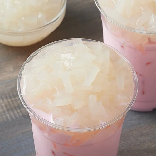 Coconut Jelly in Lychee Syrup